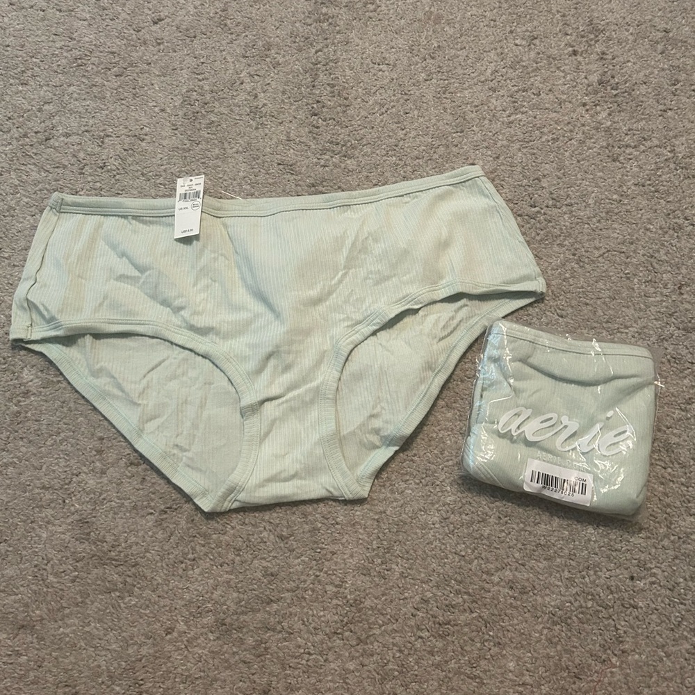 Aerie Real Good Ribbed Boybrief Underwear Mint Green 2 Pack Womens XXL NEW